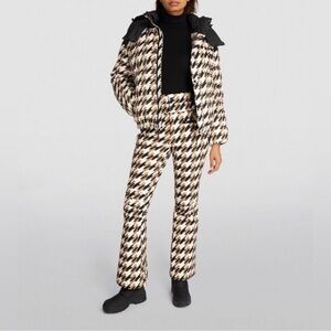 Perfect Moment Aurora Flare Camel, Black and white Houndstooth Ski Pants